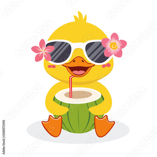Cartoon sun face with flowers in green pot