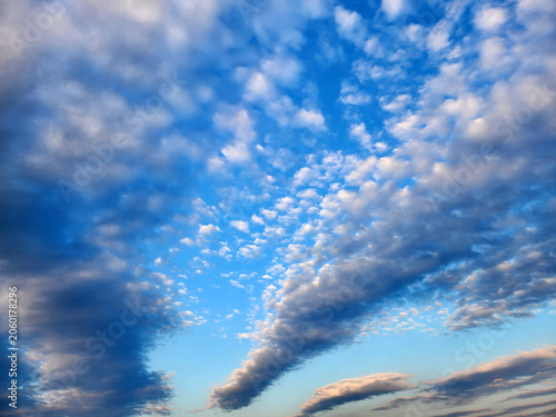 Evening sky with clouds. Clouds in the sky