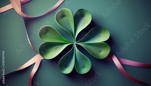 Four Leaf Clover Shape From Ribbon