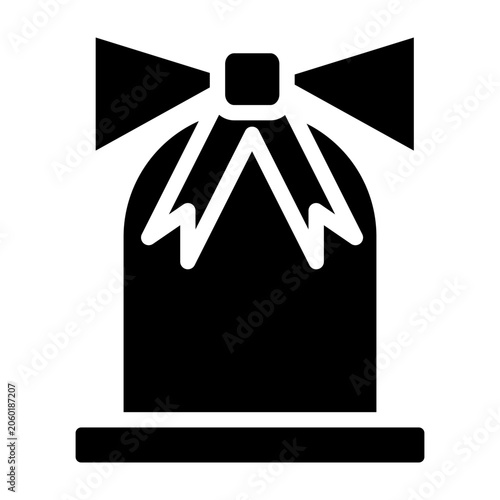 Wedding Ribbon Vector Glyph Icon Design