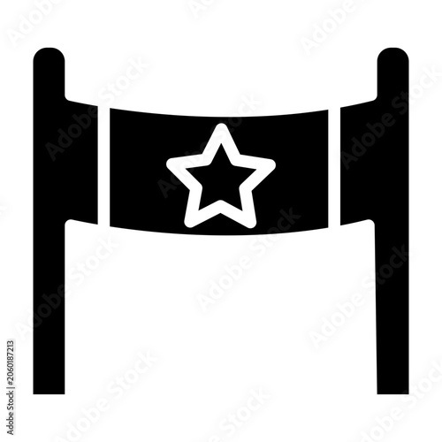 Holiday Banner Vector Glyph Icon Design