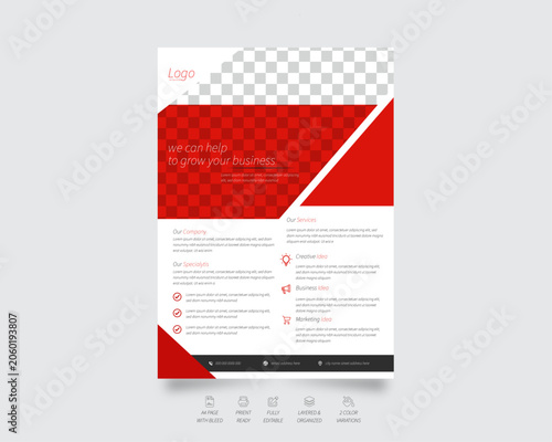 modern Corporate leaflet creative business Flyer design template