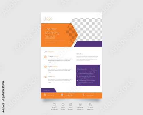 modern Corporate leaflet creative business Flyer design template
