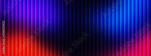 Slika na platnu Abstract neon vertical lines background with blue and red light, futuristic glowing stripe pattern texture