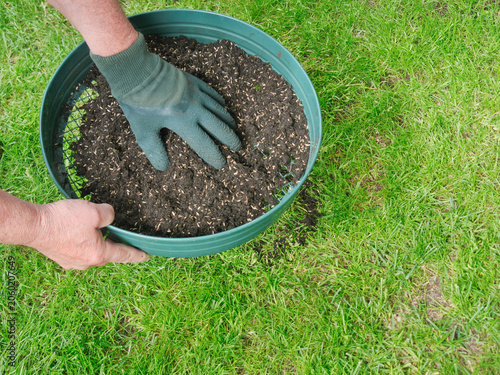 Fotografie Lawn overseeding