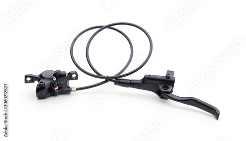 Bicycle brake system isolated on white.