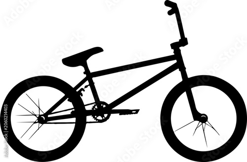 Black bicycle, BMX bike, vector bike, cycling icon