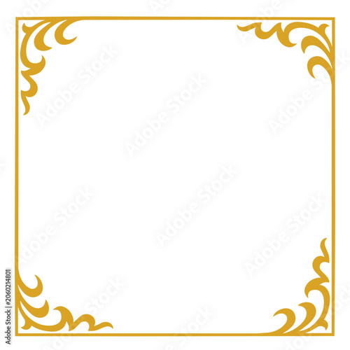 frame with golden ornament