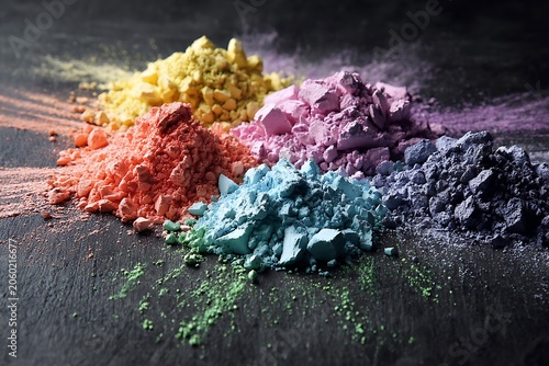 colorful crushed pastel chalk