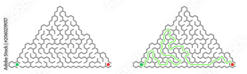 Hexagonal Maze Puzzle with Honeycomb Pattern and Logic Challenge