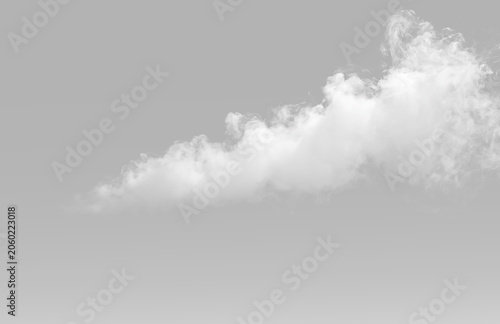 Obraz na plátně White smoke plume drifting in the air creating a soft and organic movement that