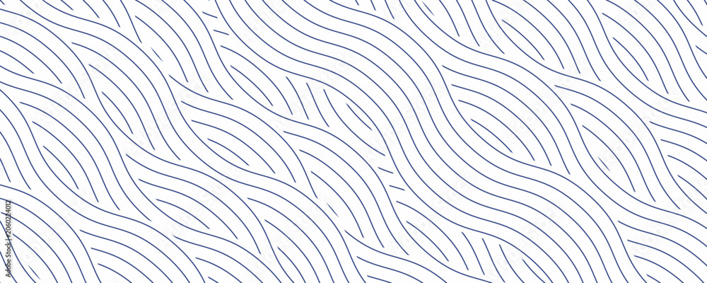 Obraz premium Blue water wave line pattern background. Vector illustration. Japanese style concept.