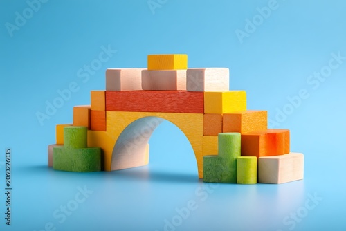 colorful wooden toy blocks