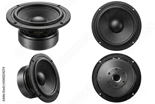 Canvas-taulu Professional Grade Audio Speaker Woofer Driver Components Multiple Angles