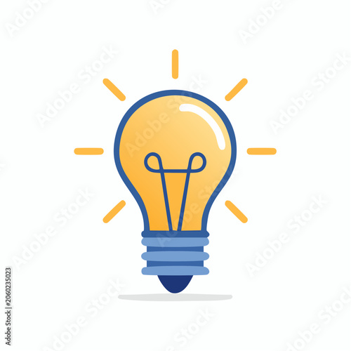 Illustration of a glowing light bulb symbolizing ideas and innovation