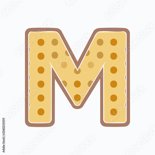 Letter M with polka dots