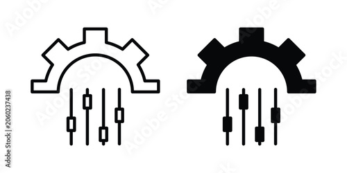 Cuadro en lienzo Mass customization icon