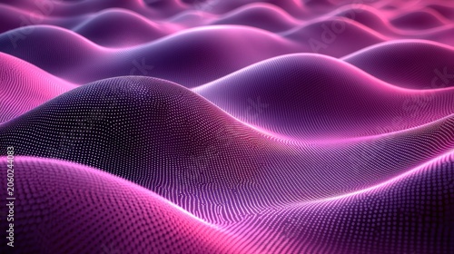 Abstract waves of pink & purple light surface