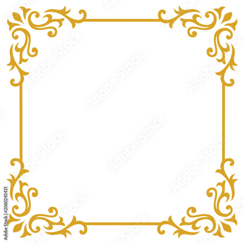 frame with golden ornament