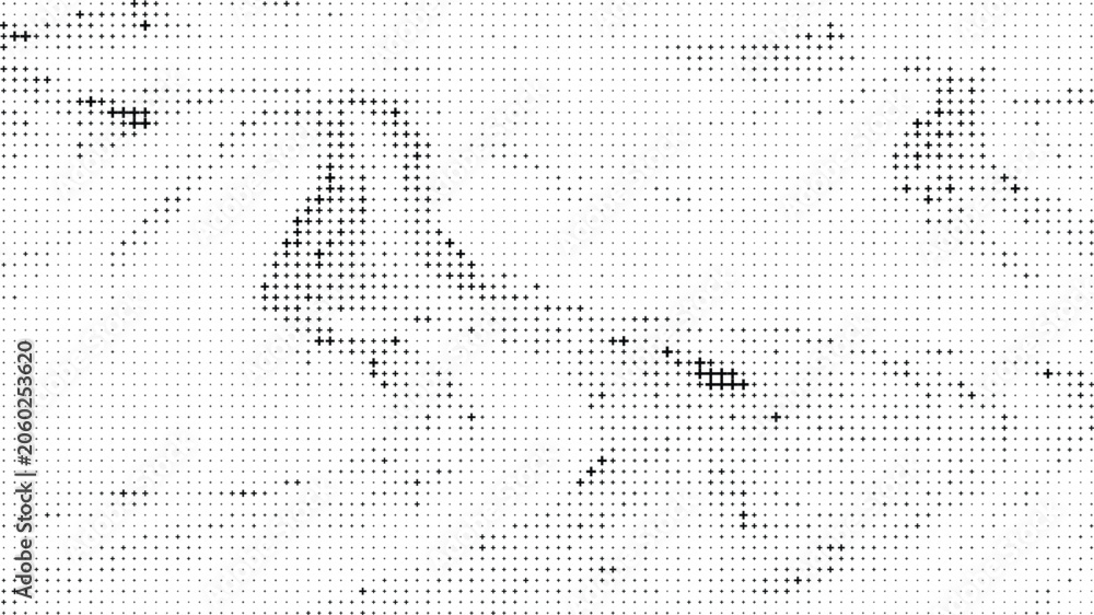 Fototapeta premium Black Plus Sign Abstract Pattern White Background, Minimal Black Cross Shape Background Design