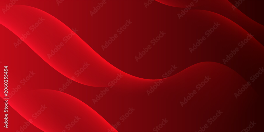 Fototapeta premium Red abstract background with dynamic shapes composition simple. futuristic technology concept