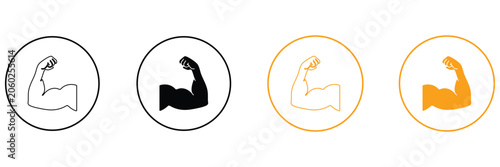 Tableau sur toile Biceps emoticon of strength
