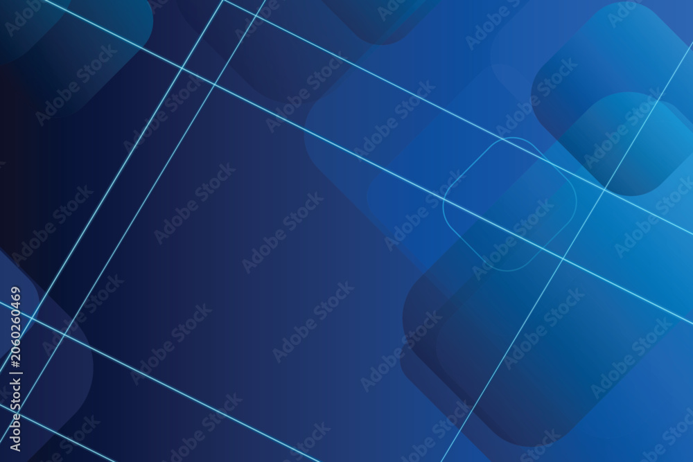 Obraz premium Abstract blue gradient with geometric grid and cylindrical shapes geometric shapes cylindrical forms