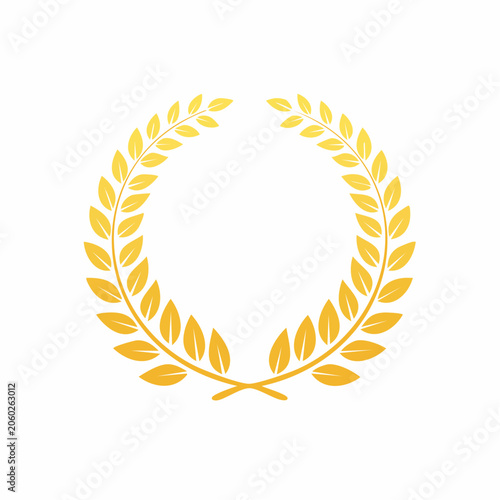 Golden Laurel Wreath Icon
