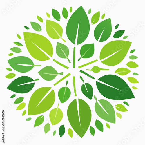 Green Leaf Mandala Design