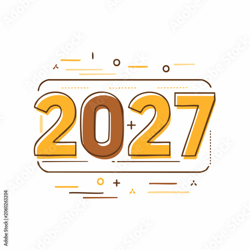 Year 2027 Number Graphic