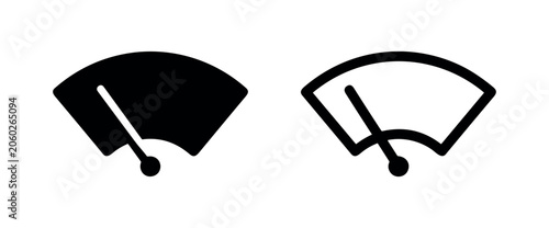 Obraz na plátně Two trachea icons, one solid and one outlined, representing the windpipe anatomy