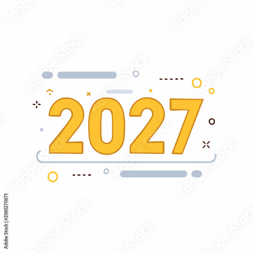 Year 2027 Celebration Graphic