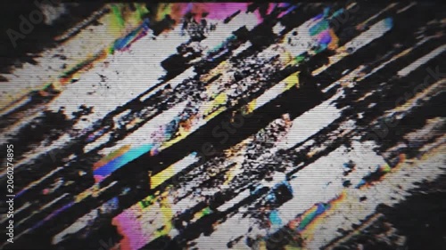 Abstract digital glitch art with vibrant chromatic distortions