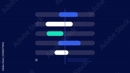 Infographic element - animated bar chart with vertical center line