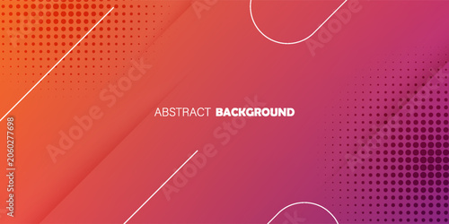 Abstract red gradient hexagonal background. futuristic technology concept