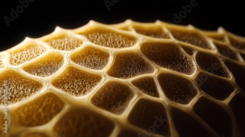 Extreme Close-up of Raw Tripe Texture Detailed Surface Pattern