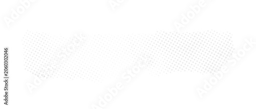 Canvas Print White paper torn strip with jagged edges and halftone dot pattern on transparent background