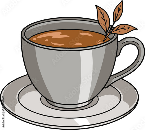 Tea cartoon vector illustraton mascot icon 