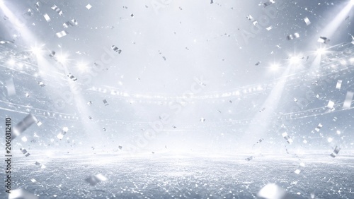 Silver Winter Confetti Championship Background