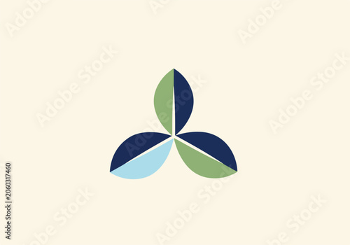 Stylized Four Leaf Clover Vector Illustration Design.