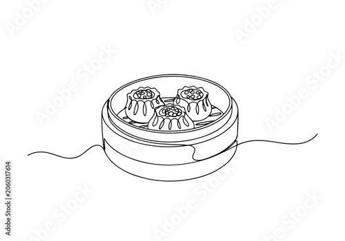 Three Small Teddy Bears Inside Button Container Illustration.