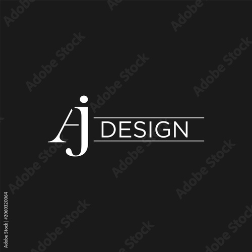 Luxury Minimal initial AJ Logo Design Vector Modern Monogram Corporate Identity Branding Template