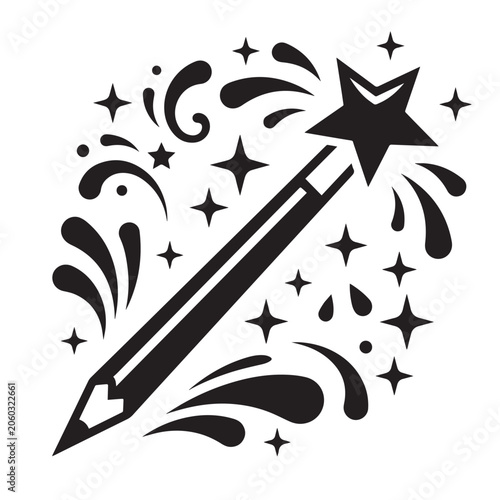 Abstract Floral Vector Background Design with Stars and Decorative Elements