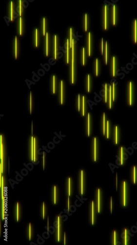 Abstract yellow glowing horizontal lines moving fast