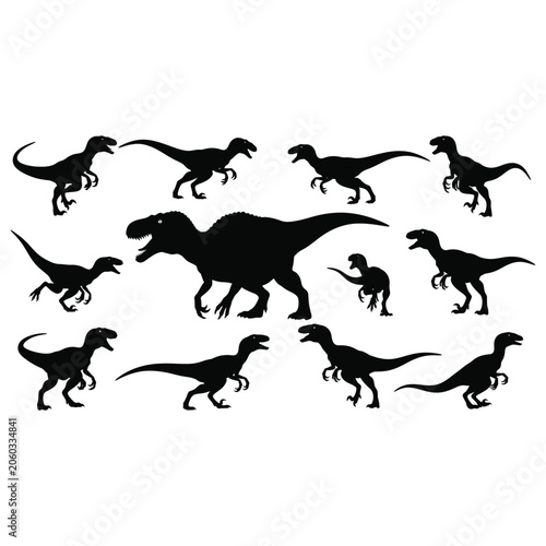 Dinosaur Silhouettes Elements Collection