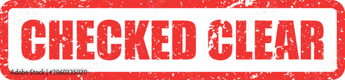 Φωτογραφία A prominent distressed red rubber stamp displays the important message Checked C