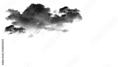 Dark Storm Cloud Overlay PNG Isolated on Transparent Background