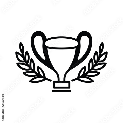 Trophy Cup With Laurel Icon