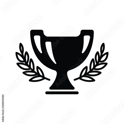 Trophy Cup With Laurel Icon