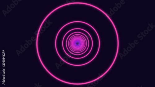 Colorful circles in motion create a dynamic visual effect